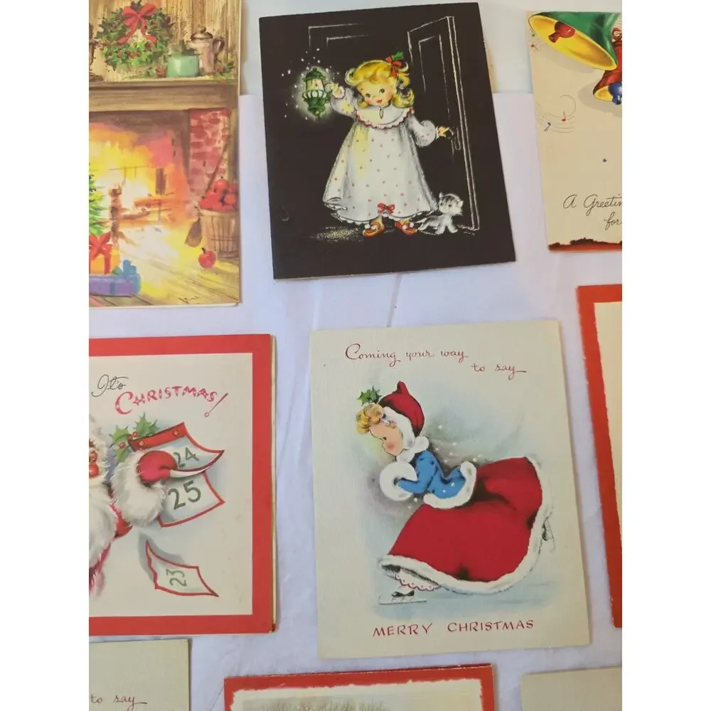 Lot Of 20 Vintage Christmas Cards Used Norcross Hallmark